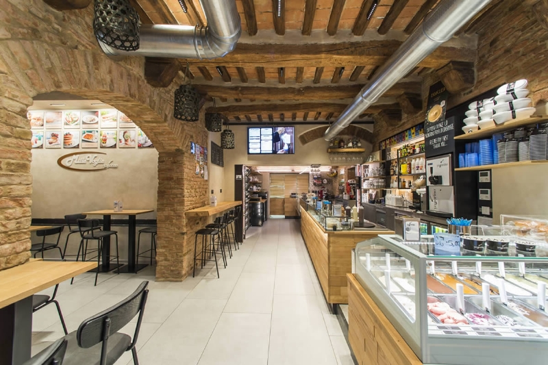 OMIF Bar Pastry shop Ice Cream Shop furniture for Bar Mille Voglie Yogurtino Siena centro