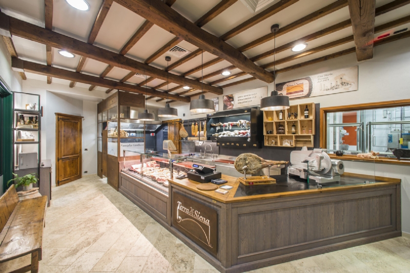 OMIF Delicatessen Bakery Butcher Shop furniture for Terra di Siena Loc. Fosci, Poggibonsi
