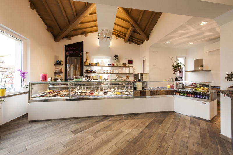 OMIF Bar Pastry shop Ice Cream Shop furniture for Antica Delizia Castellina in Chianti