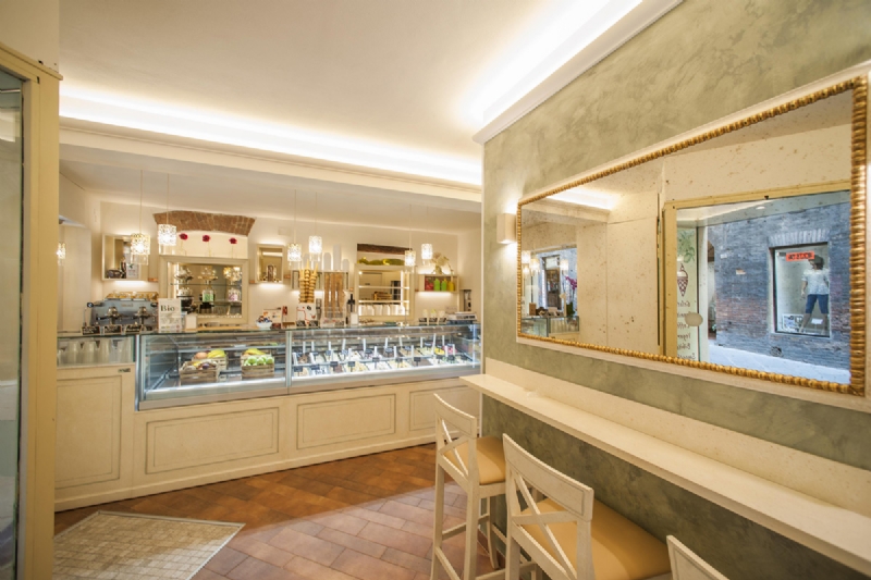 OMIF Bar Pastry shop Ice Cream Shop furniture for La Mandorla Siena center