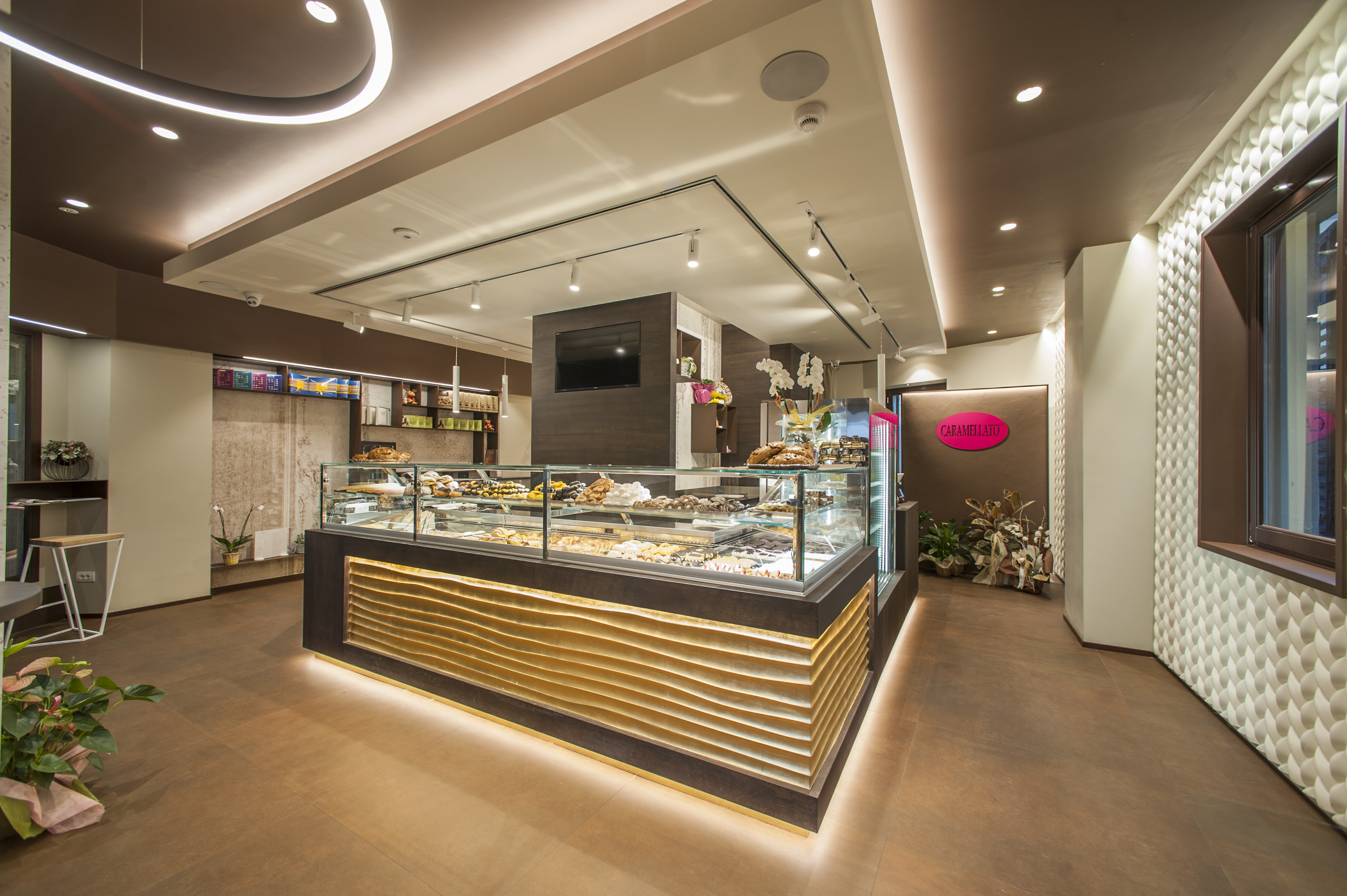 Some of our creations furniture for Pasticceria Buti Siena city centre