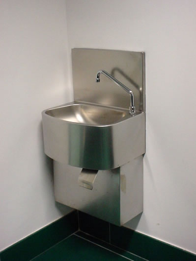 Arredo Acciaio Inox per Lavamani sospeso carterato inox