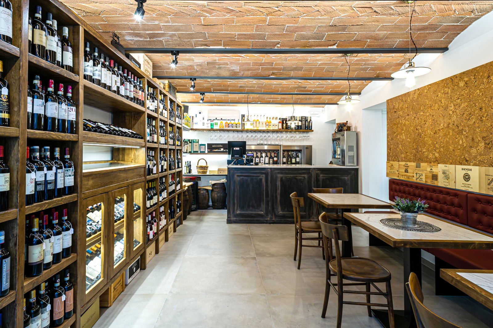 Some of our creations furniture for Wine Shop Casa Porciatti Radda in Chianti 