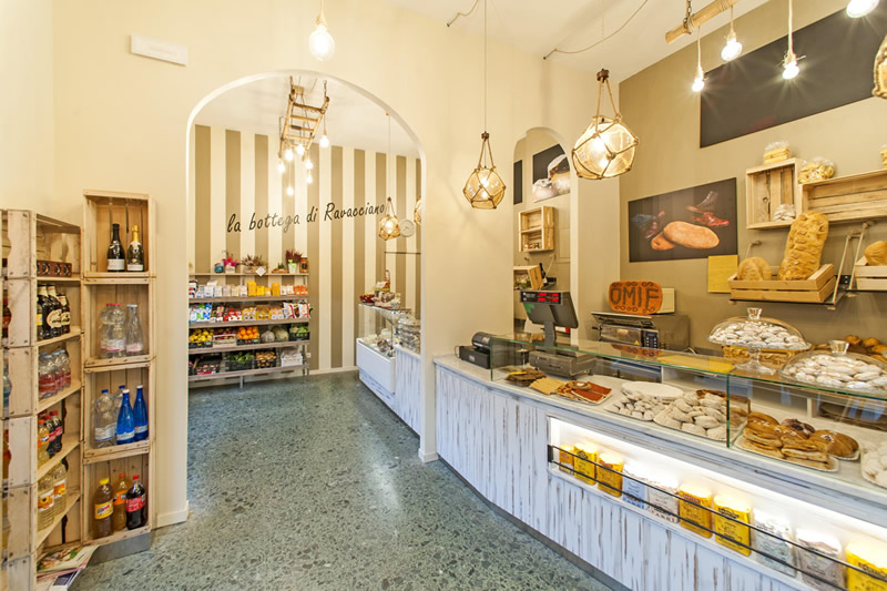 Arredi per Typical shop per Forno di Ravacciano - Siena - OMIF